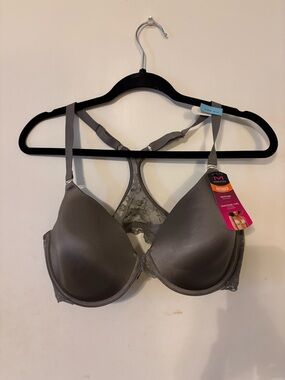 Maidenform Gray Racerback T-Shirt Bra